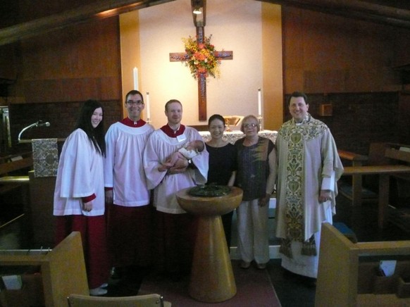 Baptised at St Alban’s Church, Tokyo, April 2011 - 2011年4月、洗礼式　聖オルバン教会にて