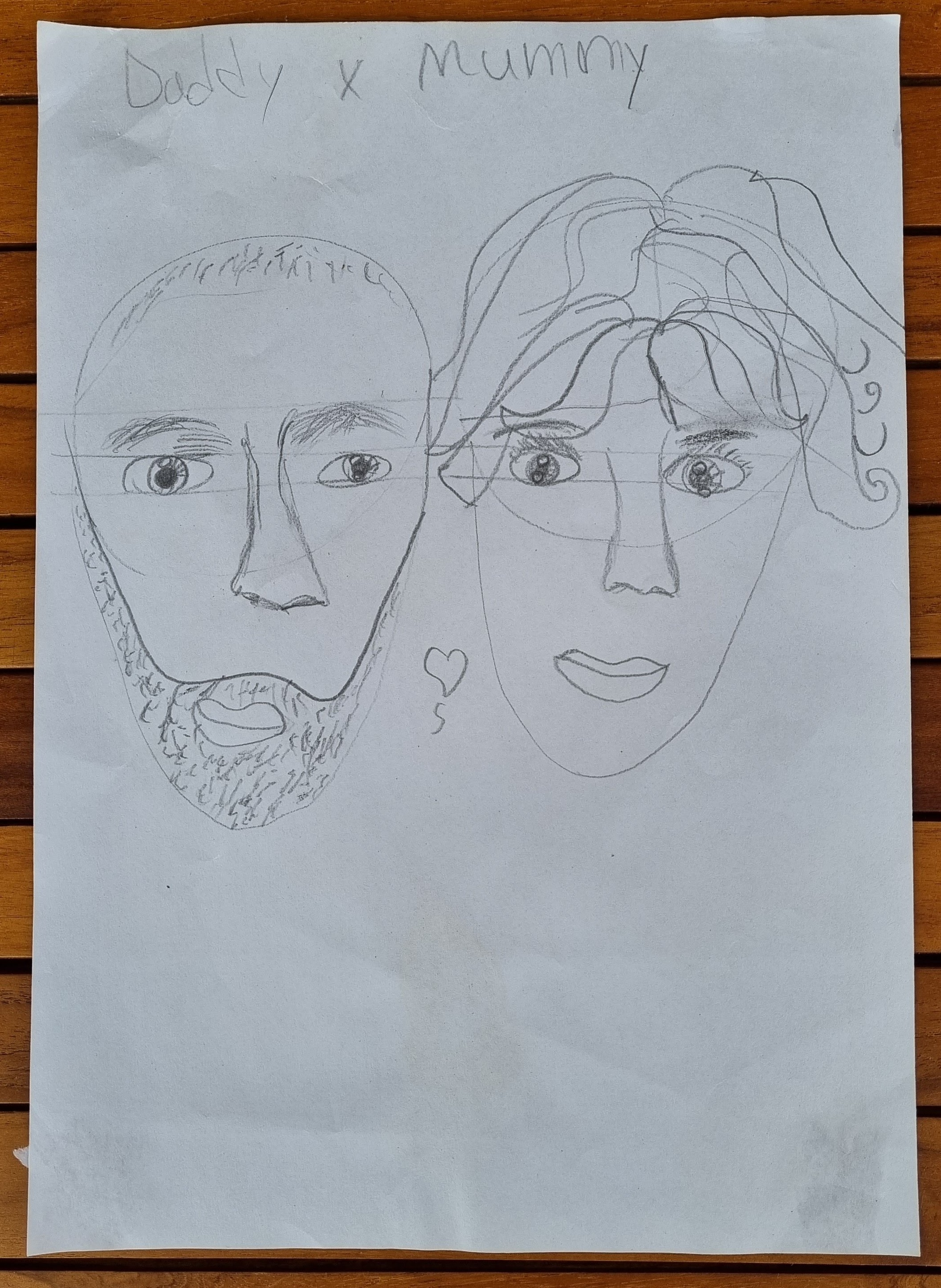 Mum and Dad, works from 7~9 years old - 7～９歳頃のアートワーク、Mum and Dad